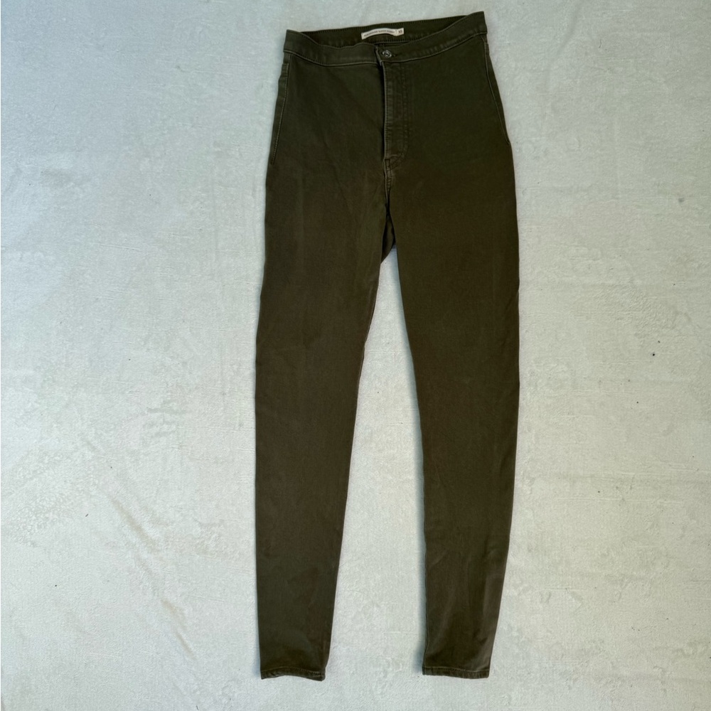 Levi's Women’s Olive Green Runaround Super Skinny High Rise Jeans Women XS - Picture 5 of 11